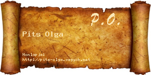 Pits Olga névjegykártya